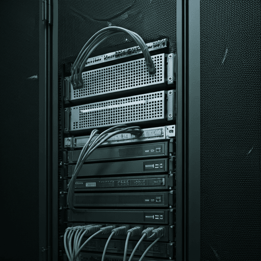 High-density server rack inside a modern data center — infrastructure transformation