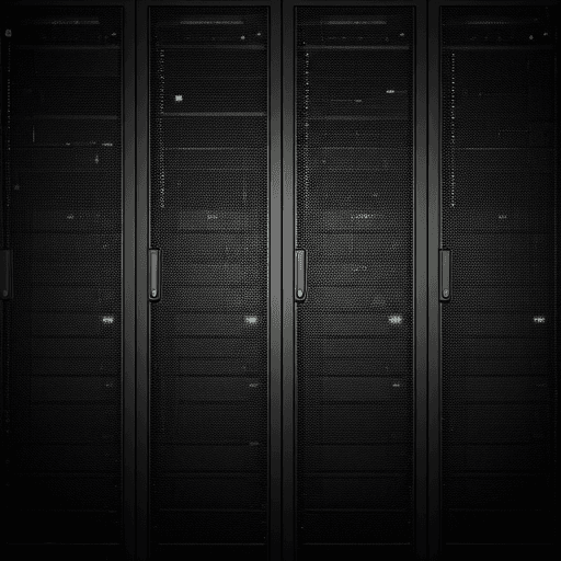High-density server room with vertical racks under clinical lighting — 24/7 managed IT operations