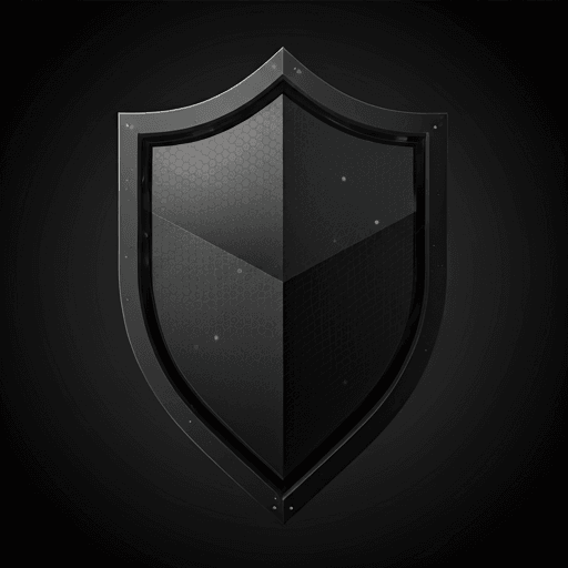 Cybersecurity shield composed of interlocking geometric patterns — zero-trust defense